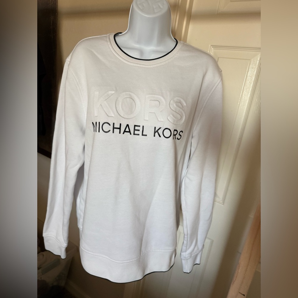 Michael Kors White Crewneck Sweater